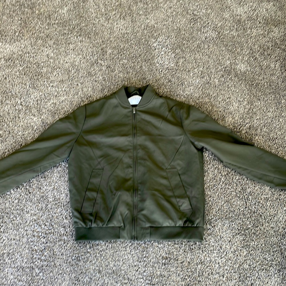 Topman lightweight bomber in khaki green Medium